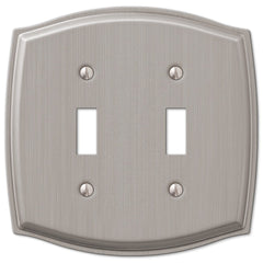 Sonoma Brushed Nickel Steel - 2 Toggle Wallplate