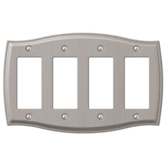 Sonoma Brushed Nickel Steel - 4 Rocker Wallplate