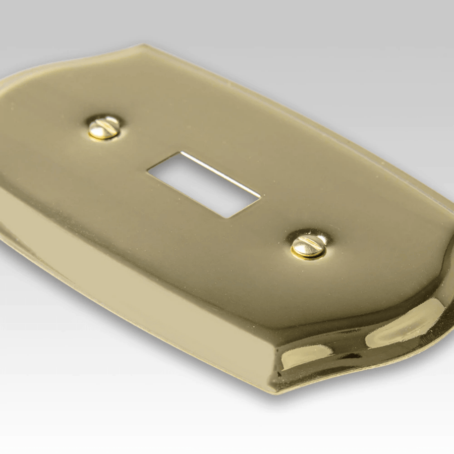 Sonoma Polished Brass Steel - 1 Toggle Wallplate - Wallplate Warehouse 159TBR 070686573211 1 Toggle