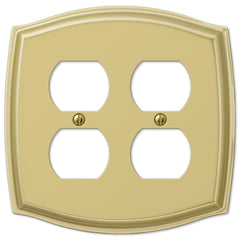 Sonoma Polished Brass Steel - 2 Duplex Wallplate