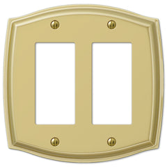 Sonoma Polished Brass Steel - 2 Rocker Wallplate