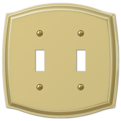 Sonoma Polished Brass Steel - 2 Toggle Wallplate