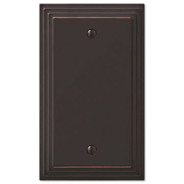 Steps Aged Bronze Cast - 1 Blank Wallplate - Wallplate Warehouse 84BVB 070686558003 1 Blank