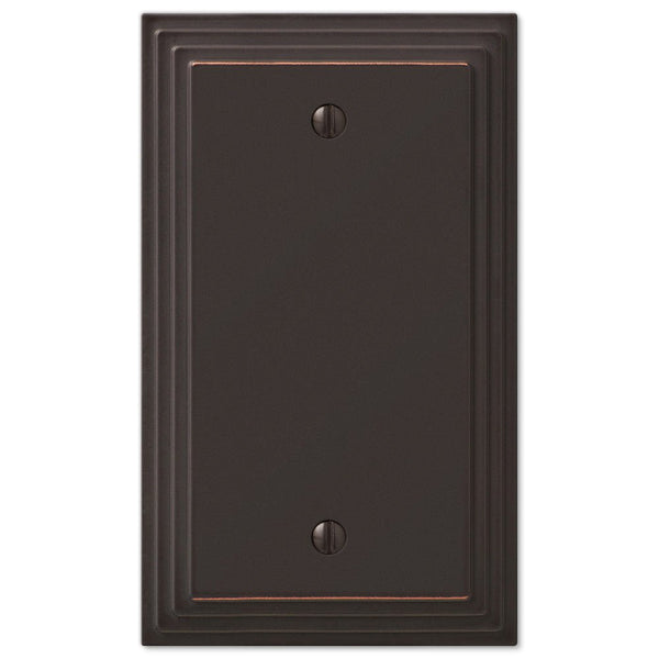 Steps Aged Bronze Cast - 1 Blank Wallplate - Wallplate Warehouse 84BVB 070686558003 1 Blank
