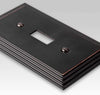 Steps Aged Bronze Cast - 1 Rocker / 1 Duplex Wallplate
