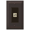 Steps Aged Bronze Cast - 1 Cable Jack Wallplate - Wallplate Warehouse 84CXVB 070686581568 Cable Jacks
