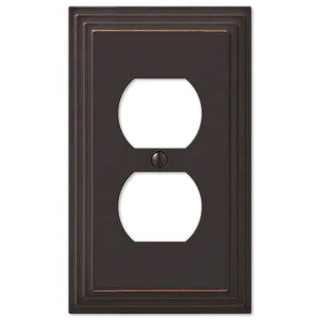 Steps Aged Bronze Cast - 1 Duplex Wallplate - Wallplate Warehouse 84DVB 070686452851 1 Duplex