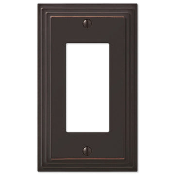 Steps Aged Bronze Cast - 1 Rocker Wallplate - Wallplate Warehouse 84RVB 070686452868 1 Rocker