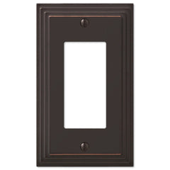 Steps Aged Bronze Cast - 1 Rocker Wallplate