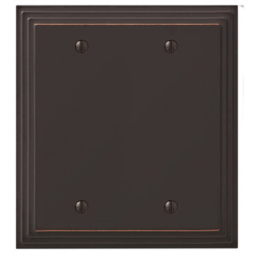 Steps Aged Bronze Cast - 2 Blank Wallplate - Wallplate Warehouse 84BBVB - B 070686020630 2 Blank