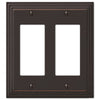 Steps Aged Bronze Cast - 2 Rocker Wallplate - Wallplate Warehouse 84RRVB 070686553602 2 Rocker