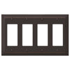 Steps Aged Bronze Cast - 4 Rocker Wallplate - Wallplate Warehouse 84R4VB 070686554869 4 Rocker