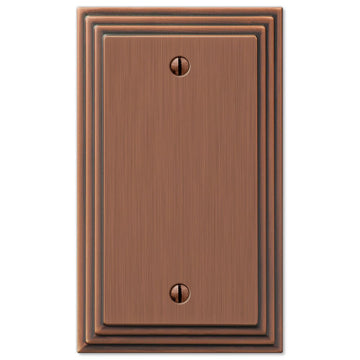 Steps Antique Copper Cast - 1 Blank Wallplate - Wallplate Warehouse 84BAC 070686557945 1 Blank