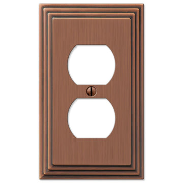 Steps Antique Copper Cast - 1 Duplex Wallplate - Wallplate Warehouse 84DAC 070686331170 1 Duplex
