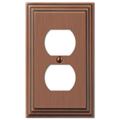 Steps Antique Copper Cast - 1 Duplex Wallplate