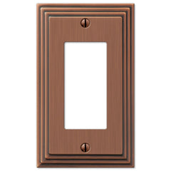 Steps Antique Copper Cast - 1 Rocker Wallplate