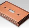 Steps Antique Copper Cast - 1 Toggle / 1 Rocker Wallplate - Wallplate Warehouse 84TRAC 070686554883 1 Toggle / 1 Rocker