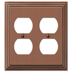 Steps Antique Copper Cast - 2 Duplex Wallplate