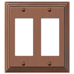 Steps Antique Copper Cast - 2 Rocker Wallplate
