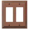 Steps Antique Copper Cast - 2 Rocker Wallplate - Wallplate Warehouse 84RRAC 070686554890 2 Rocker
