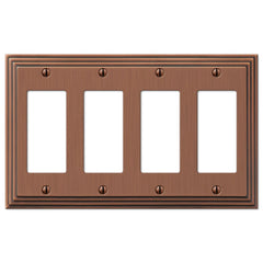 Steps Antique Copper Cast - 4 Rocker Wallplate