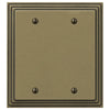 Steps Rustic Brass Cast - 2 Blank Wallplate - Wallplate Warehouse 84BBRB - B 070686020616 2 Blank