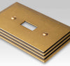 Steps Rustic Brass Cast - 2 Toggle / 1 Rocker Wallplate - Wallplate Warehouse 84TTRRB 070686557990 2 Toggle / 1 Rocker