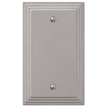 Steps Satin Nickel Cast - 1 Blank Wallplate - Wallplate Warehouse 84BN 070686557914 1 Blank