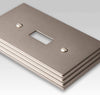 Steps Satin Nickel Cast - 1 Duplex Wallplate - Wallplate Warehouse 84DN 070686331095 1 Duplex