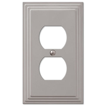 Steps Satin Nickel Cast - 1 Duplex Wallplate - Wallplate Warehouse 84DN 070686331095 1 Duplex