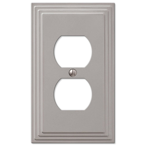 Steps Satin Nickel Cast - 1 Duplex Wallplate - Wallplate Warehouse 84DN 070686331095 1 Duplex
