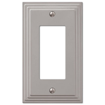 Steps Satin Nickel Cast - 1 Rocker Wallplate - Wallplate Warehouse 84RN 070686331101 1 Rocker
