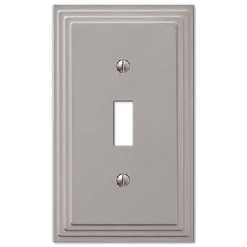 Steps Satin Nickel Cast - 1 Toggle Wallplate - Wallplate Warehouse 84TN 070686331064 1 Toggle