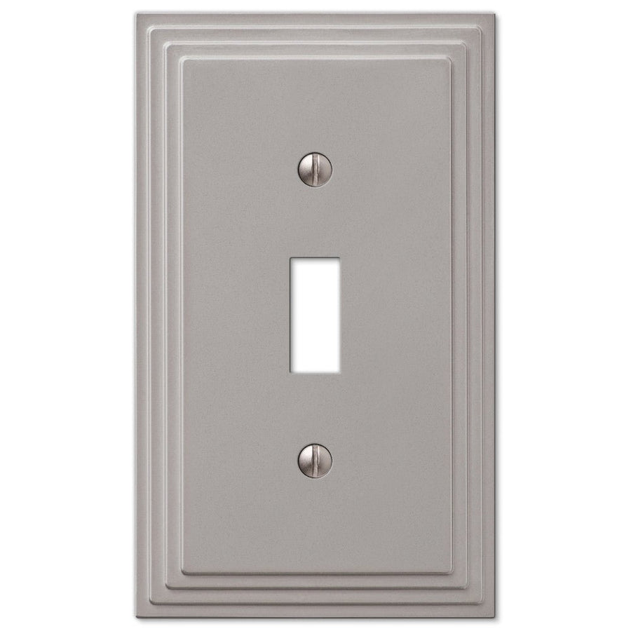 Steps Satin Nickel Cast - 1 Toggle Wallplate - Wallplate Warehouse 84TN 070686331064 1 Toggle