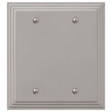 Steps Satin Nickel Cast - 2 Blank Wallplate - Wallplate Warehouse 84BBN - B 070686020593 2 Blank