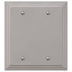 Steps Satin Nickel Cast - 2 Blank Wallplate