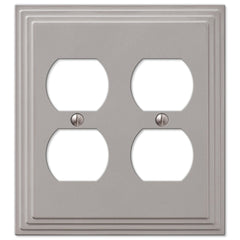 Steps Satin Nickel Cast - 2 Duplex Wallplate