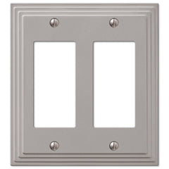 Steps Satin Nickel Cast - 2 Rocker Wallplate