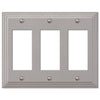 Steps Satin Nickel Cast - 3 Rocker Wallplate - Wallplate Warehouse 84RRRN 070686553572 3 Rocker