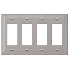 Steps Satin Nickel Cast - 4 Rocker Wallplate