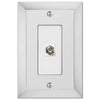 Studio Polished Chrome Cast - 1 Cable Jack Wallplate - Wallplate Warehouse 61CXCH 070686581216 Cable Jacks