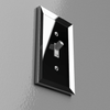 Studio Polished Chrome Cast - 1 Cable Jack Wallplate - Wallplate Warehouse 61CXCH 070686581216 Cable Jacks