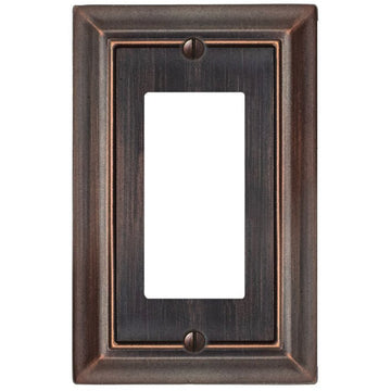 Sydney Aged Bronze Steel - 1 Rocker Wallplate - Wallplate Warehouse 150RDBNB 070686014394 1 Rocker