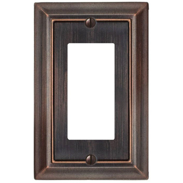 Sydney Aged Bronze Steel - 1 Rocker Wallplate - Wallplate Warehouse 150RDBNB 070686014394 1 Rocker