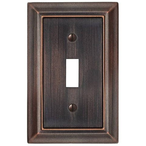 Sydney Aged Bronze Steel - 1 Toggle Wallplate - Wallplate Warehouse 150TDBNB 070686014356 1 Toggle