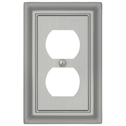 Sydney Satin Nickel Steel - 1 Duplex Wallplate - Wallplate Warehouse 150DNNB 070686014318 1 Duplex