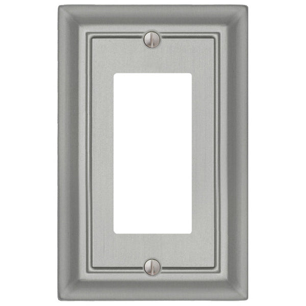 Sydney Satin Nickel Steel - 1 Rocker Wallplate - Wallplate Warehouse 150RNNB 070686014325 1 Rocker