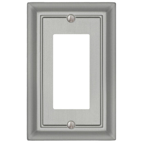 Sydney Satin Nickel Steel - 1 Rocker Wallplate - Wallplate Warehouse 150RNNB 070686014325 1 Rocker