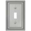 Sydney Satin Nickel Steel - 1 Toggle Wallplate - Wallplate Warehouse 150TNNB 070686014288 1 Toggle