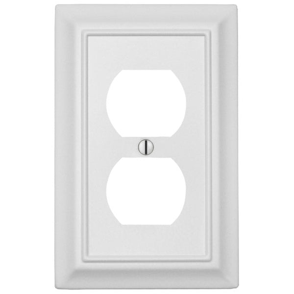 Sydney White Steel - 1 Duplex Wallplate - Wallplate Warehouse 150DWNB 070686014455 1 Duplex